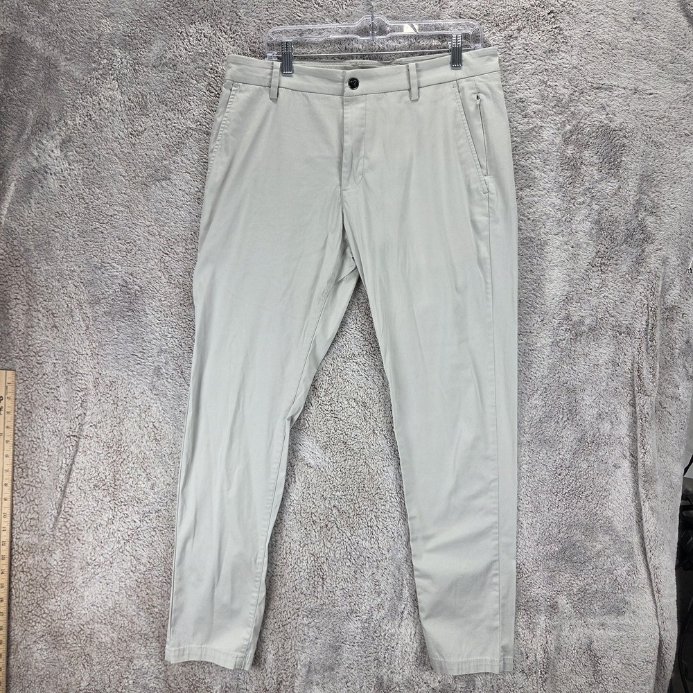 Birddogs Pants Mens 34x32 Gray Chino Stretch Lined Slim Fit Casual Pockets